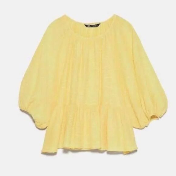 ZARA SWISS DOT BLOUSE - Picture 7 of 8